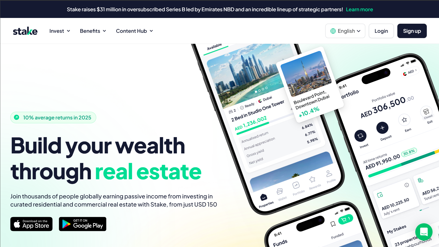 GetStake screenshot, project by Ahad Nawaz