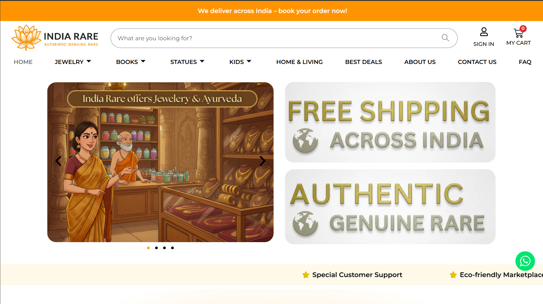 IndiaRare screenshot, project by Ahad Nawaz
