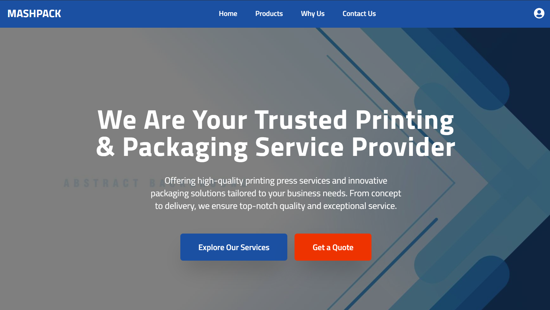 MashPack screenshot, project by Ahad Nawaz