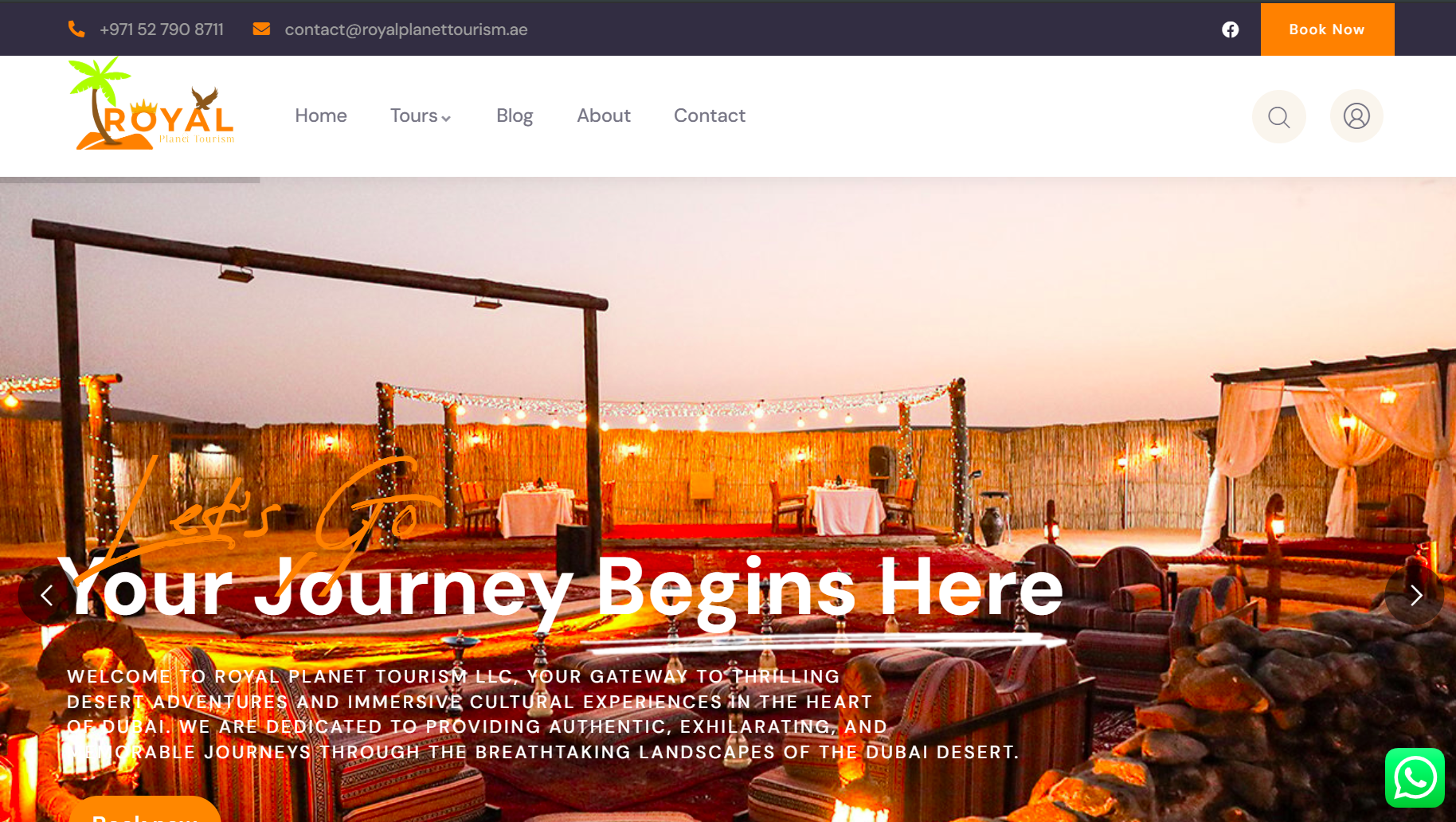 Royal Planet Tourism screenshot, project by Ahad Nawaz
