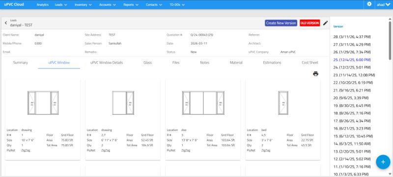 UPVC Cloud screenshot, project by Ahad Nawaz